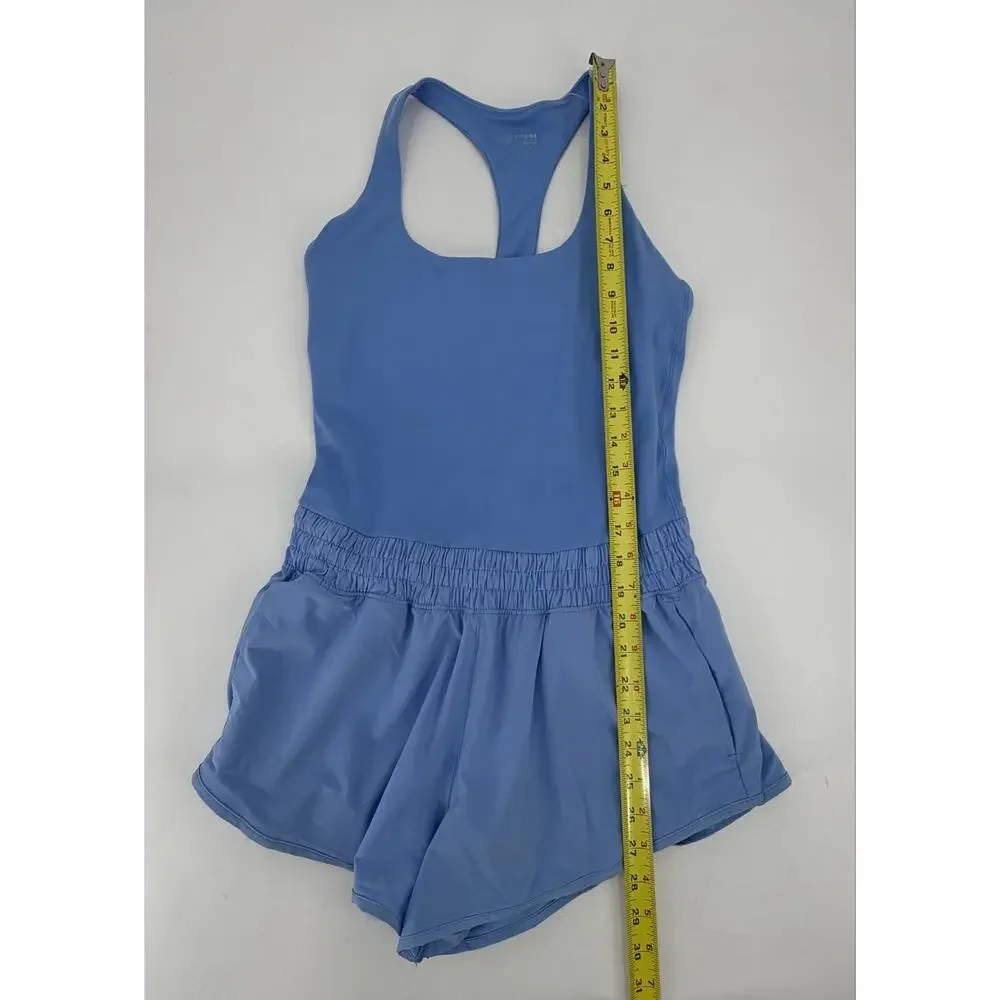 Aerie Offline Real Me Hot Stuff Romper Blue Racerback Athletic NWT Size Medium